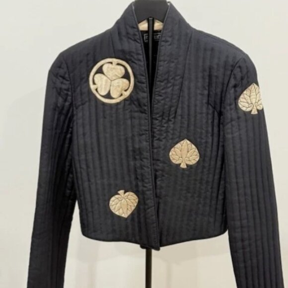 vintage Women's bolero jacket by Dinallo spade, heart, Three leaf clover Size S - Picture 1 of 7